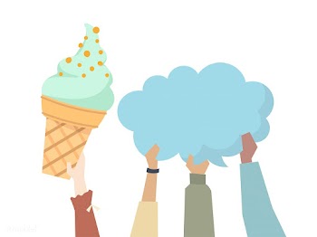 Happy people with ice cream | Free stock vector - 414798
