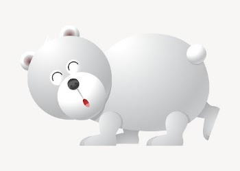 Happy polar bear clipart, cartoon | Free PSD - rawpixel