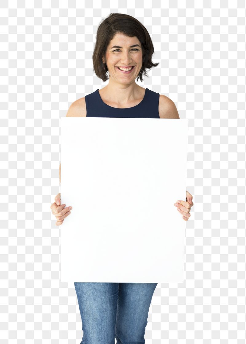 Happy protester png sign sticker, | Free PNG - rawpixel