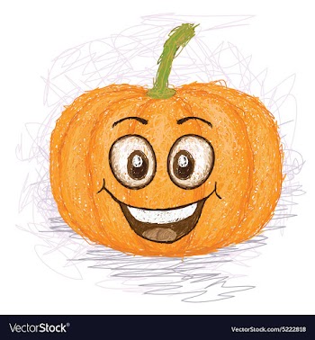 Happy pumpkin vegetable cartoon character smiling vector image