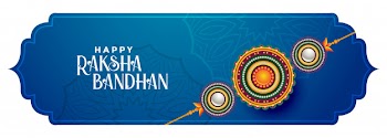 Happy raksha bandhan festival beautiful banner Free Vector