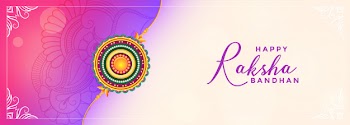 Happy raksha bandhan indian festival banner design Free Vector
