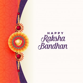 Happy raksha bandhan traditional greeting card Free Vector