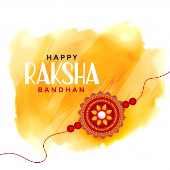 Happy raksha bandhan watercolor background Free Vector