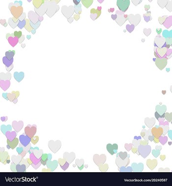 Happy random heart background template design vector image
