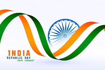 Happy republic day of india concept background Free Vector