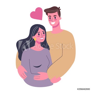 Happy romantic couple portrait