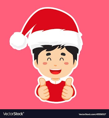 happy santa character sticker