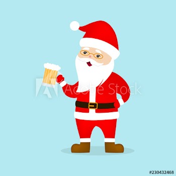 Happy Santa Claus in the red clothes