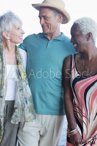 Happy senior friends