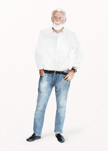 Happy senior man, casual fashion, | Free PSD Illustration - rawpixel