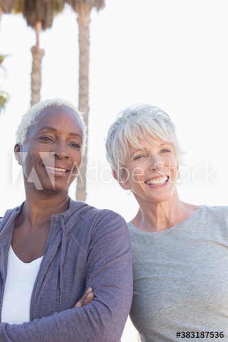 Happy senior women friends