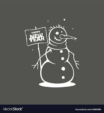 Happy snowman vector image
