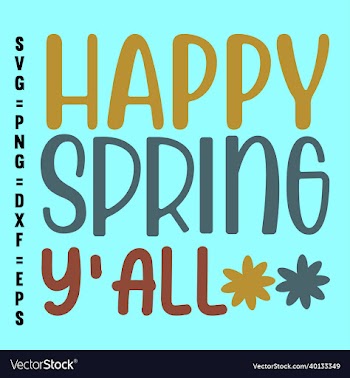 happy spring yall svg design
