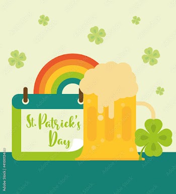 happy st patricks day calendar rainbow beer clovers
