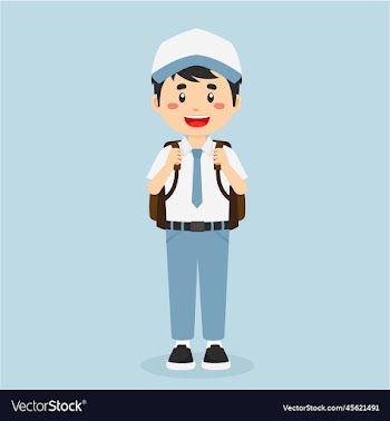 happy student ready go to school
