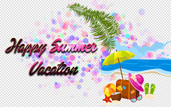 Happy Summer Vacation PNG Photo Background