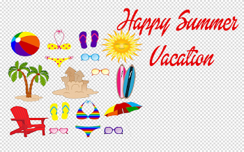 Happy Summer Vacation PNG Transparent Image