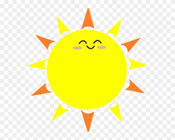 Happy Sun Clip Art At Clker - Cartoon Sun With Black Background