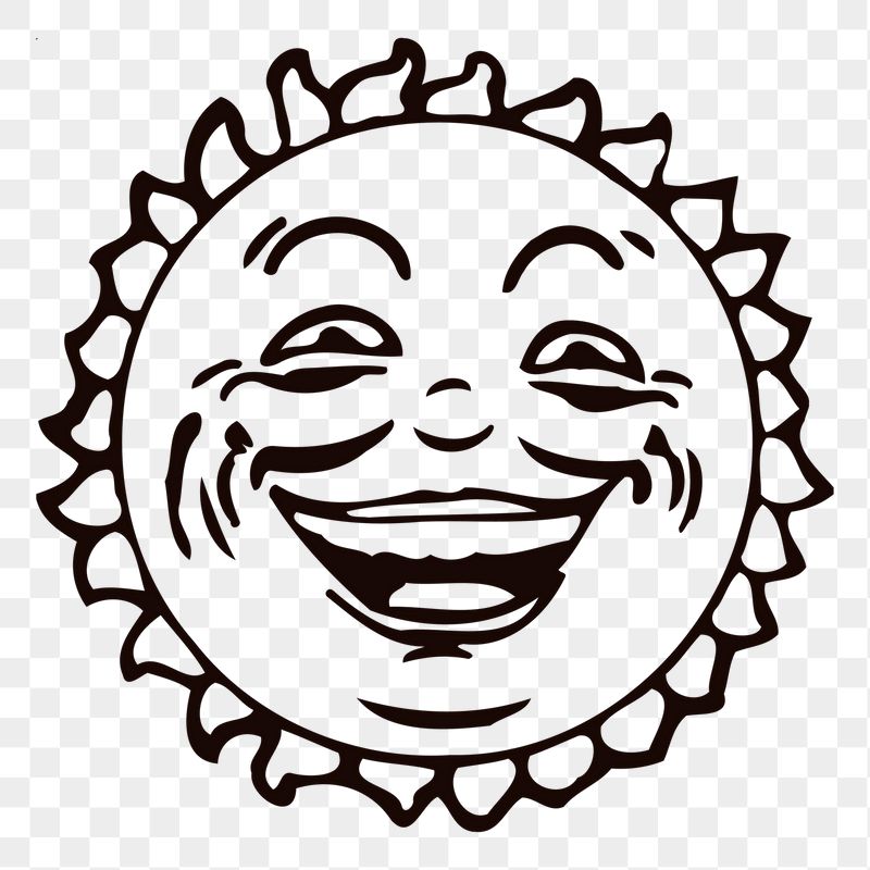 Happy sun png sticker illustration, | Free PNG - rawpixel