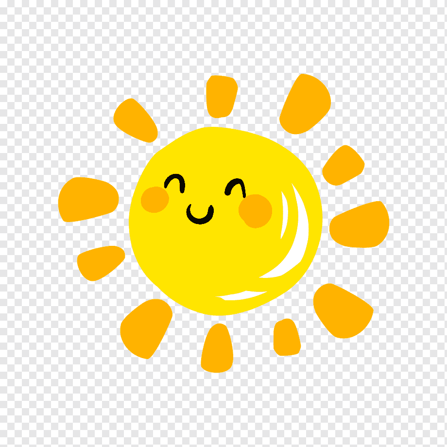 happy sunshine, cartoon, smile, sun png