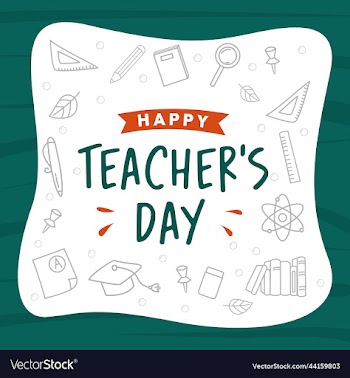 happy teachers day template doodle lineart