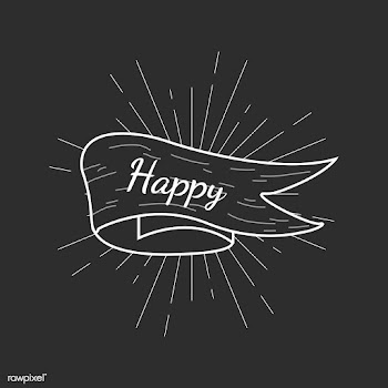 Happy text in a badge | Free stock vector - 575009