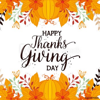 happy thanks giving card with pumpkin