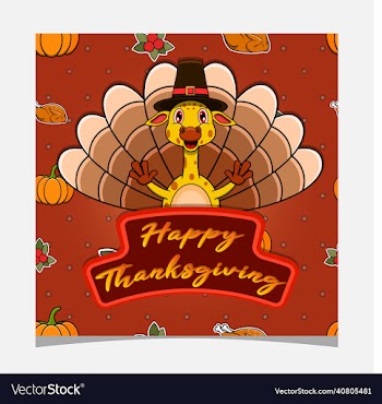 happy thanksgiving card with cute giraffe