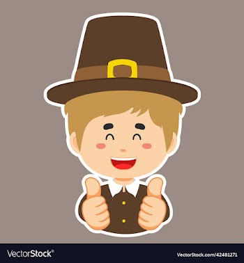 happy thanksgiving character sticker