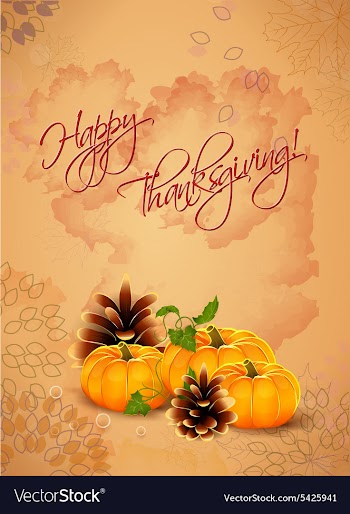 Happy thanksgiving day with acorn vector image