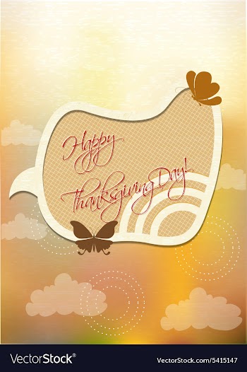 Happy thanksgiving day with sticker vector image