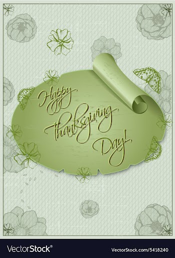 Happy thanksgiving day with sticker vector image