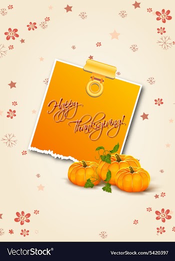 Happy thanksgiving day with sticker vector image