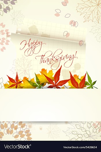 Happy thanksgiving day with sticker vector image
