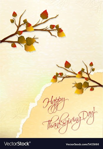 Happy thanksgiving day with torn paper vector image