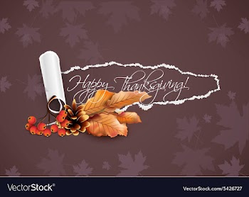 Happy thanksgiving day with torn paper vector image