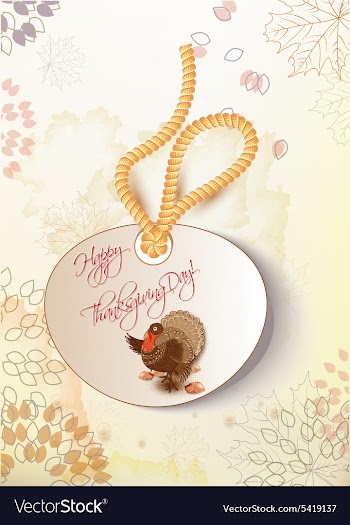 Happy thanksgiving day with turkey vector image