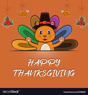 happy thanksgiving greeting card poster or flyer