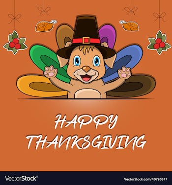 happy thanksgiving greeting card poster or flyer