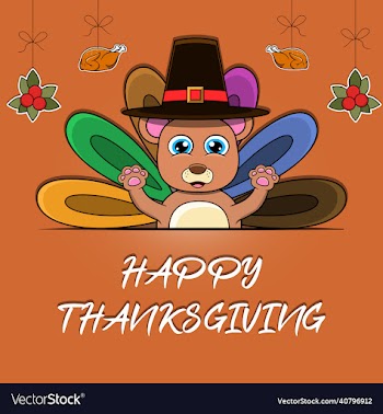 happy thanksgiving greeting card poster or flyer