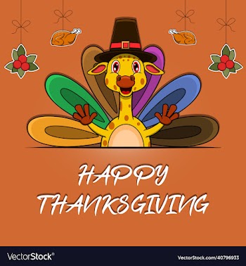 happy thanksgiving greeting card poster or flyer