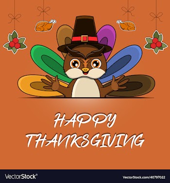 happy thanksgiving greeting card poster or flyer
