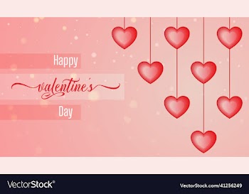 happy valentines day artwork created with heart