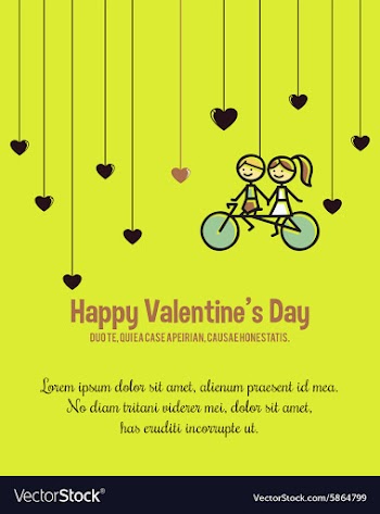 Happy valentines day background vector image