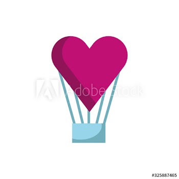 happy valentines day balloon air hot heart