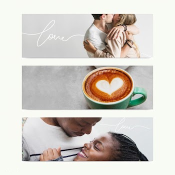 Happy Valentines Day banners | Free stock psd mockup - 560150