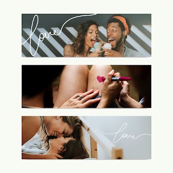 Happy Valentines Day banners | Free stock psd mockup - 560157