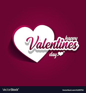 happy valentines day calligraphy lettering design