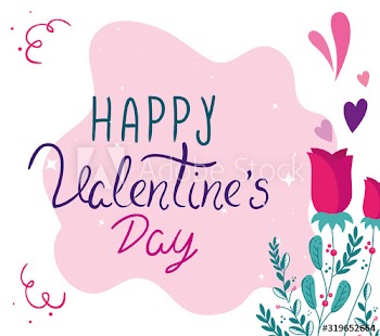 happy valentines day card with rose flowers and leafs design